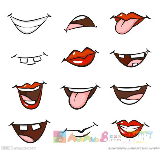 卡通人物的嘴巴图片简笔画
