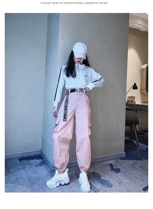 爵士舞街舞嘻哈黑暗系工装裤女秋季帅气高腰显瘦酷女孩穿搭炸街套装