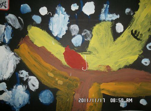 月亮在睡觉/少儿绘画作品/儿童画/网络美术馆_中国