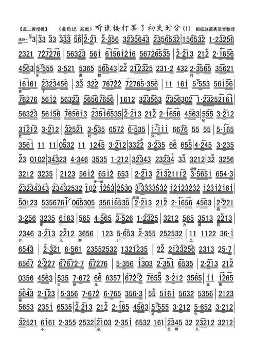 《钓金龟》哭灵(听樵楼)