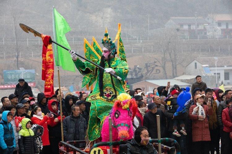 图文分享陕西宝鸡西部山区杨家川村社火表演,带你感受