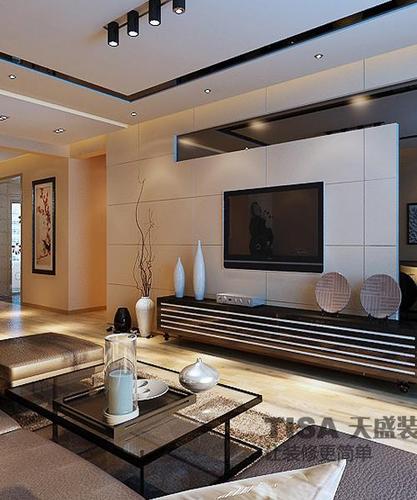 现代简约客厅影视墙装修效果图大全