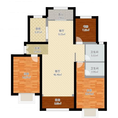 南阳 南阳_方城宇信凯旋城-中央公馆9-1-502_2015-11-03-0842 户型图