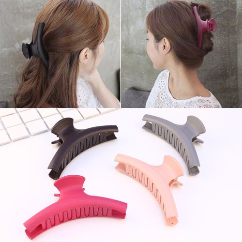 韩版发饰简约大号纯色磨砂亚克力抓夹发夹洗澡发爪盘发头饰品商品图片