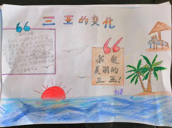 小星星绘三亚——手抄报,随手拍等优秀作业展