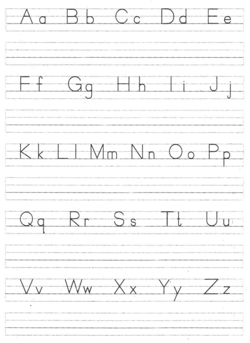 26字母的标准写法