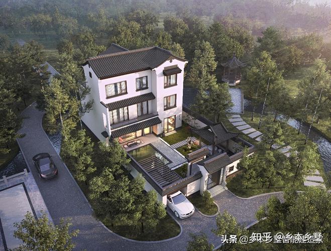 适合农村建的五款新中式别墅一二三层全都有50年不过时
