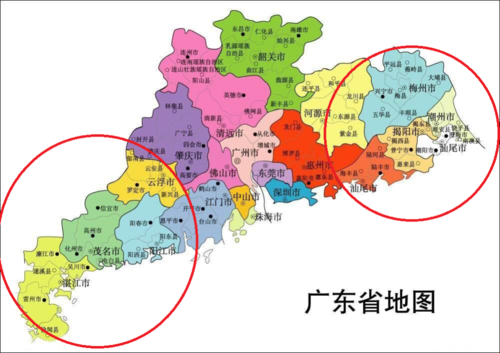 广东省行政地图