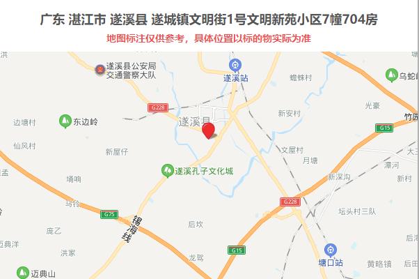 广东湛江市遂溪县遂城镇文明街文明新苑小区7幢704房,拍卖成功了