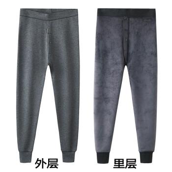 中年男士保暖裤棉裤男爸爸加厚加绒棉毛裤中老年人爷爷秋冬季秋裤
