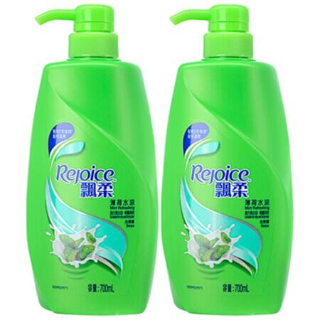 新旧包装 2支随机 700ml飘柔滋润去屑洗发露400ml 高纯度焗油精华润发