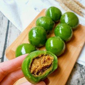 网红青团～～咸蛋黄肉松青团