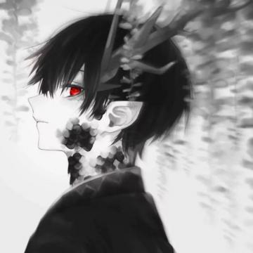 动漫男头像黑白系列