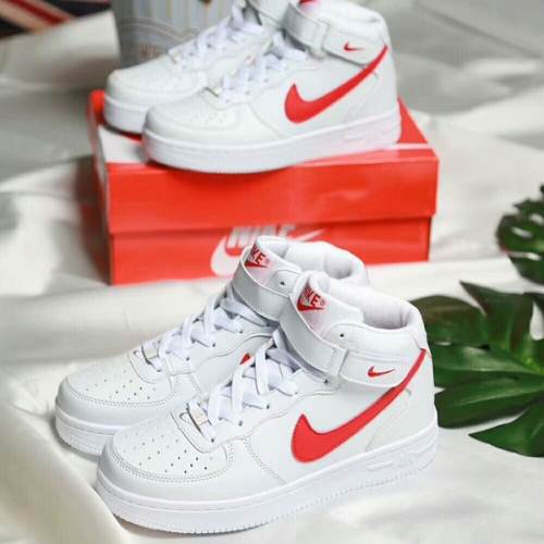 nike 耐克af1 空军一号白红高帮男鞋女鞋板鞋
