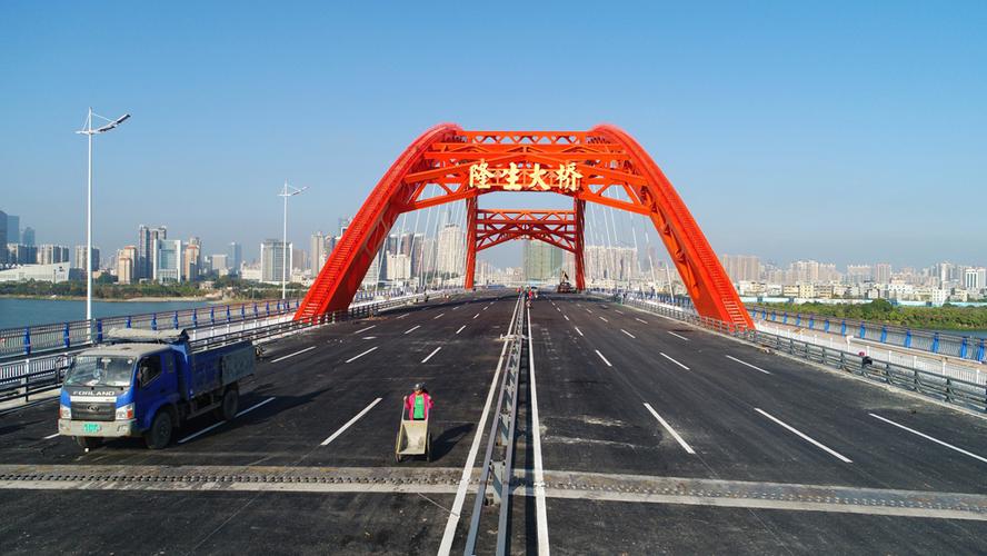 航拍惠州隆生大桥 一道横跨东江的"彩虹桥",正在静待通车