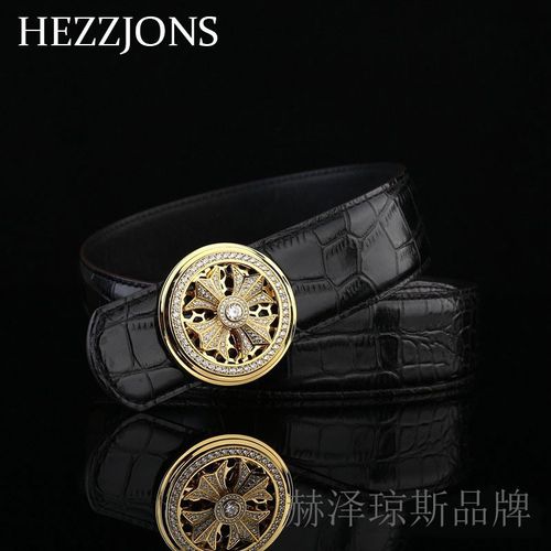 赫泽琼斯hezzjons品牌克罗心皮带男进口意大利牛皮腰带青年时尚潮流