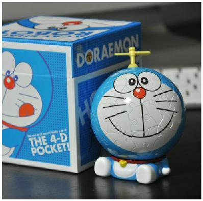 包邮竹蜻蜓哆啦a梦机器猫叮当猫3d立体拼图100周年手办公仔摆件