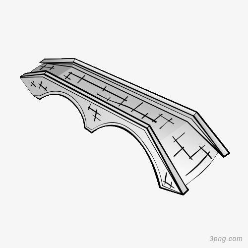 木桥吊桥简笔画png素材透明免抠图片卡通手绘