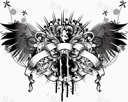古典花纹翅膀