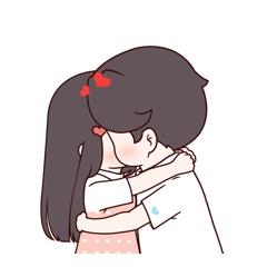 情侣亲亲抱抱的表情包