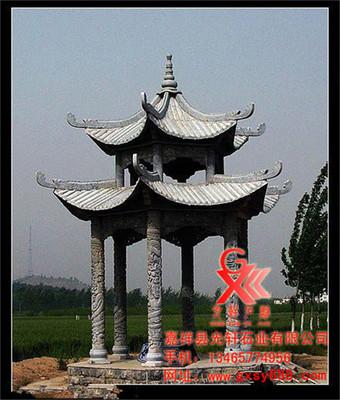 青石石雕凉亭 汉白玉石雕凉亭 古建筑凉亭安装