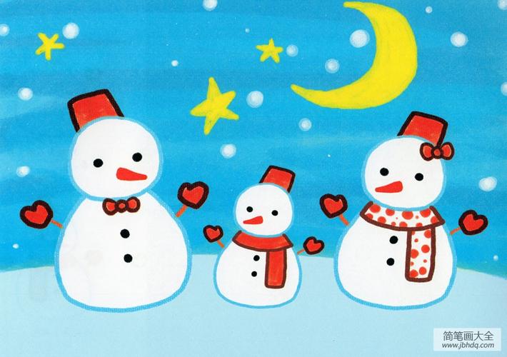 雪人简笔画儿童画2