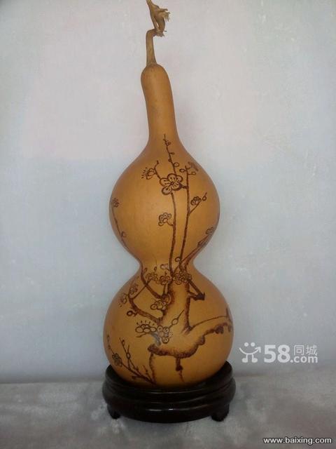 纯手工葫芦烙画梅花