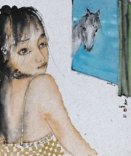 刘庆和水墨人物画新作展在天大美术馆开幕