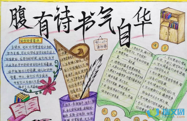 八年级读书手抄报