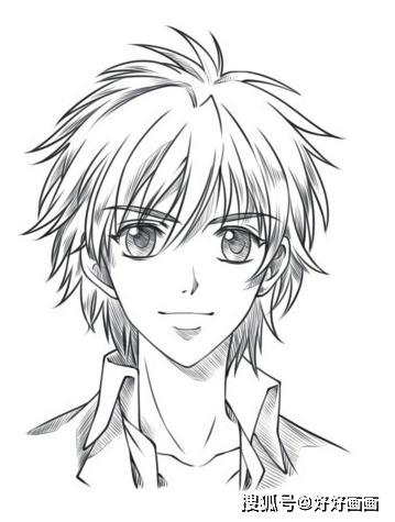 3种男生的脸型画法