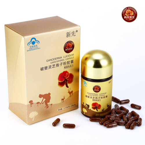 新先破壁灵芝孢子粉胶囊是一款以灵芝孢子粉为原料制成的保健品,主打
