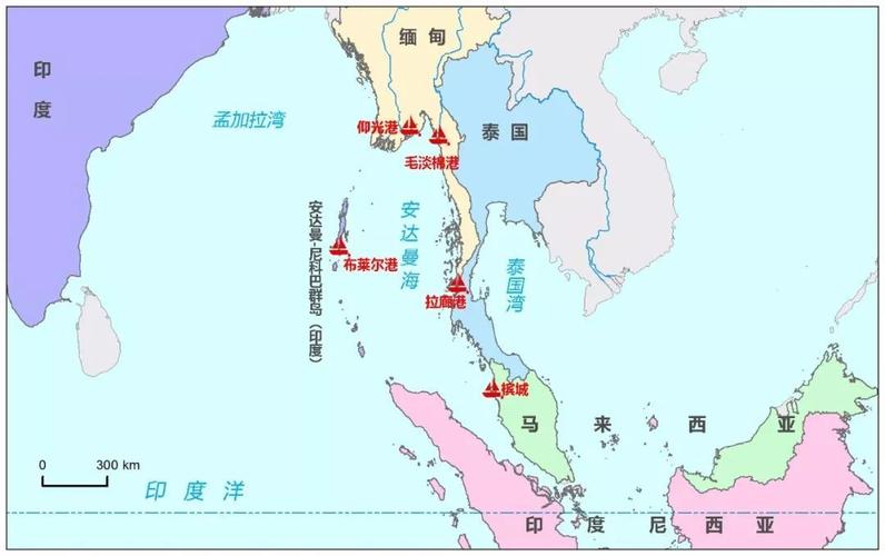 北东南分别被中南半岛,马来半岛和苏门答腊岛包围.