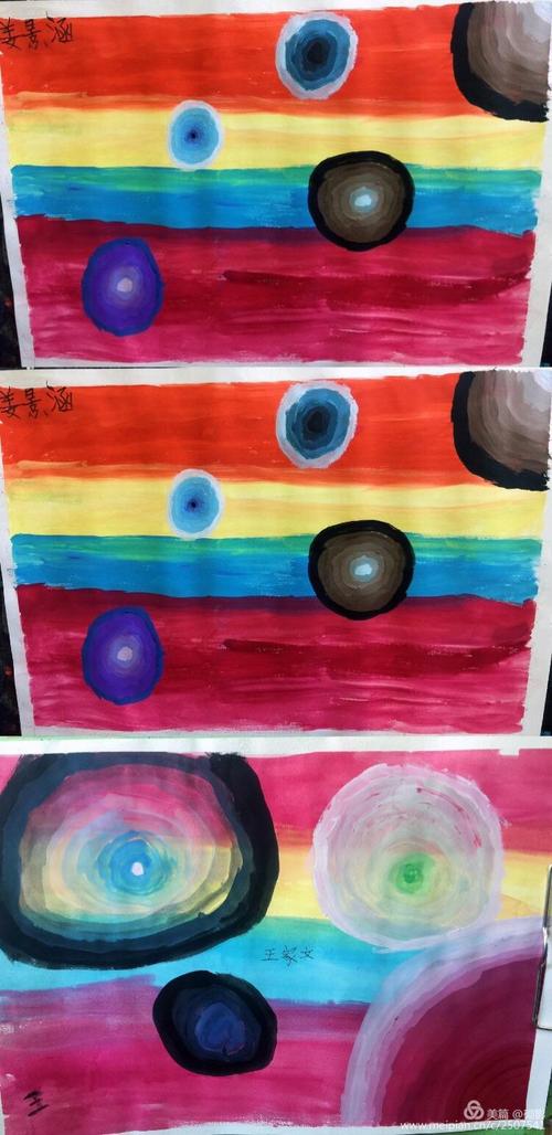 五,水粉画 认识色彩的明度变化,做明度渐变练习