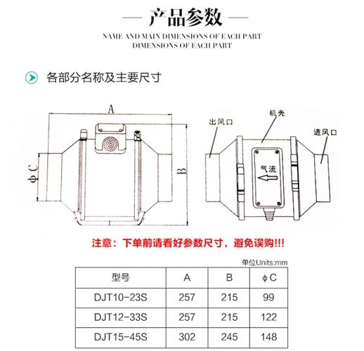 djt12-33s斜流增压管道风机