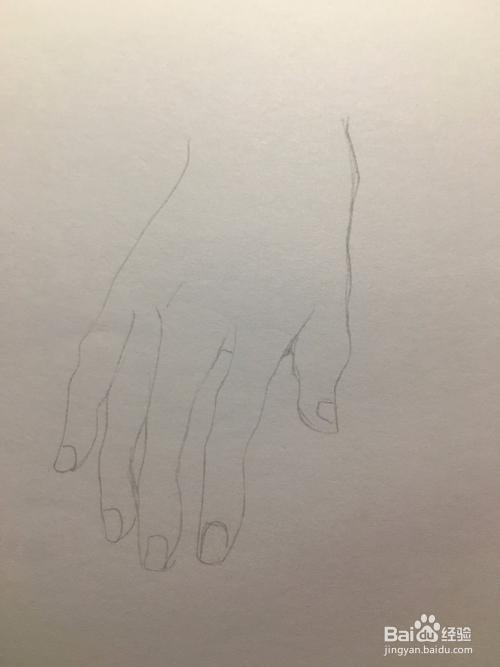 画一只手 画手指 手指简笔画 手绘