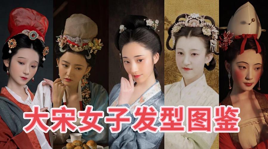 【大宋女子发型图鉴】#宋韵文化##汉服发型#  其实两宋时期的发型还有
