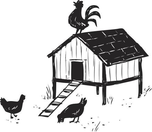 鸡窝简笔画图片大全