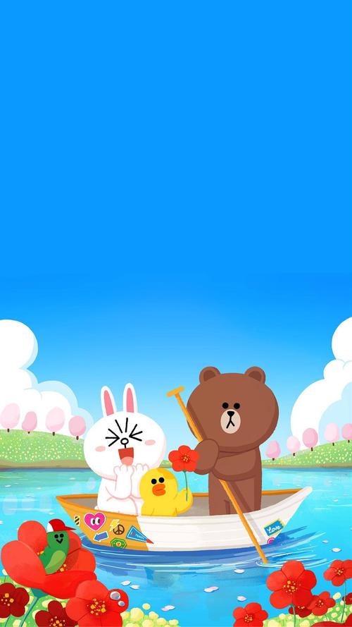 iphone 壁纸 line cony brown 可妮 布朗 莎莉 熊大