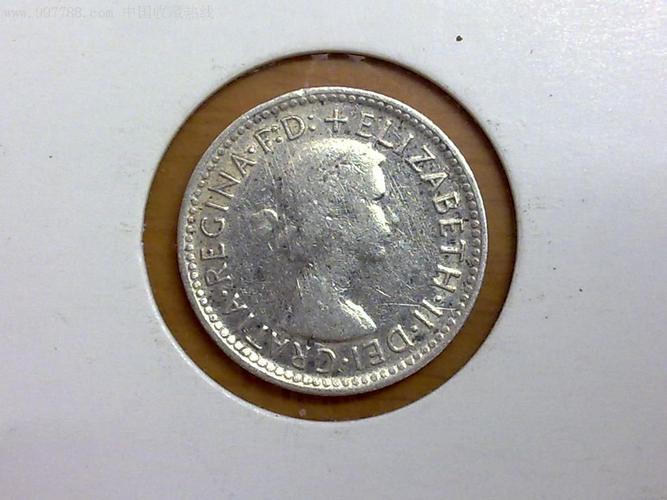 澳大利亚1956年6便士银币