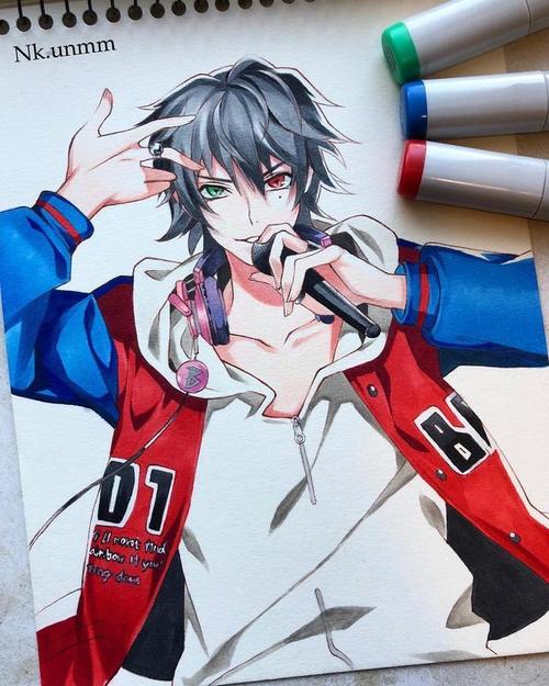 花样美男子,马克笔动漫男生上色,小鹿乱撞的节奏!