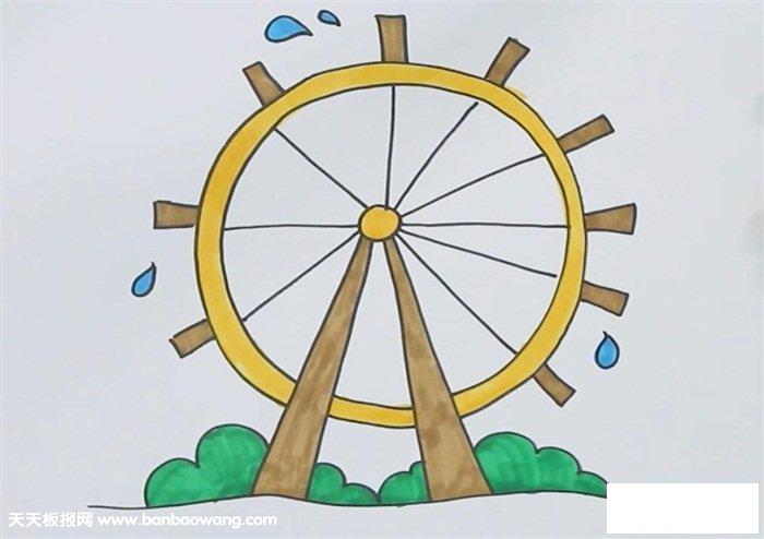 水车的画法-儿童简笔画大全