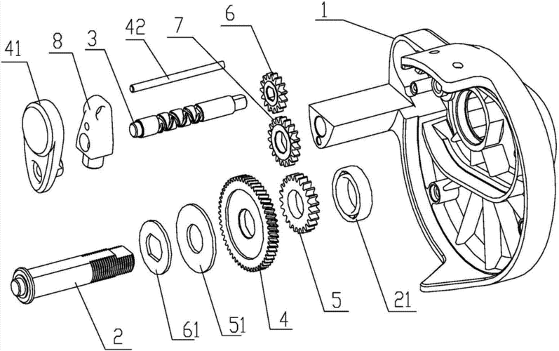一种新型结构的排线筏钓渔轮