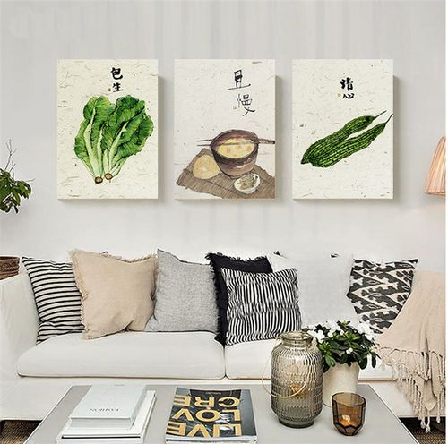新中式客厅装饰画艺术餐厅装饰画现代简约饭厅厨房挂画果蔬壁画