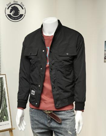 andseeyou潮牌夹克男个性印花多口袋男士夹克外套时尚休闲青年短款