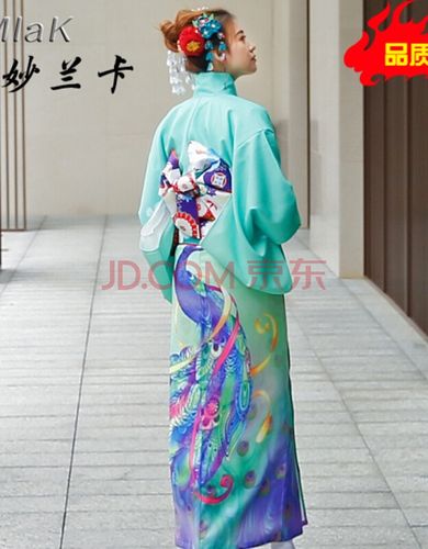 青色 和服秋冬含内衬和服9件套