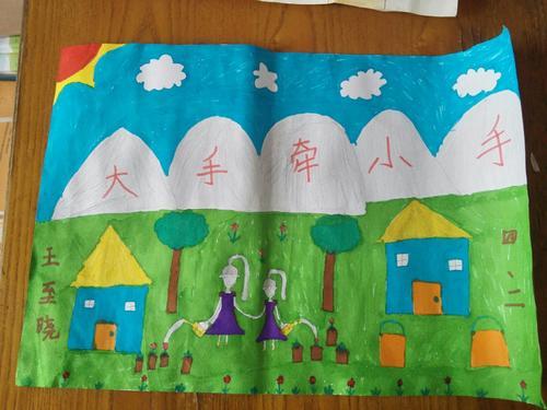 小手拉大手共筑碧水蓝天手抄报