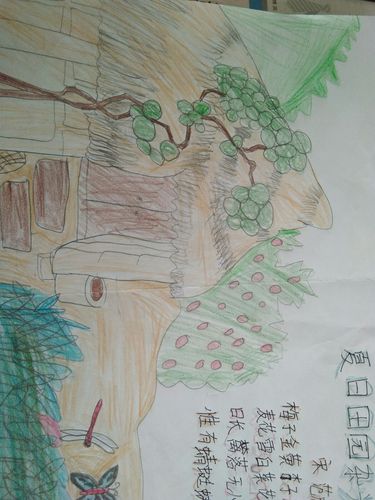 张登小学六一班古诗配画活动