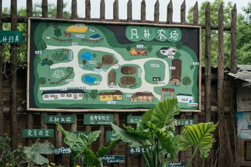 刚到凡朴生态农场,门口密密麻麻的"广告牌"吸引了我们的注意:崇州