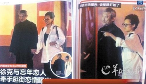 【早前报道】64岁徐克与30岁女助理当街摸脸搂抱