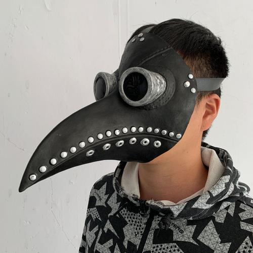 瘟疫医生鸟嘴乳胶面具 朋克口罩万圣节蒸汽朋克面具乌鸦嘴punk